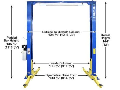 Atlas PRO-9D 9,000 lb Overhead 2-Post Lift