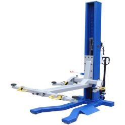 The Ideal Msc-6klp Mobile Single Post Lift 6,000lb capacity single post car lift is the perfect lift for limited space applications and situations where portability is more important than a floor mounted two post lift .