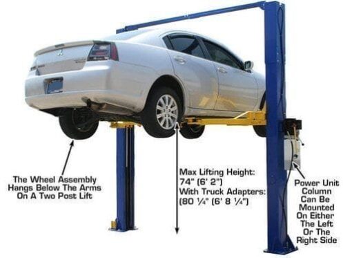 Atlas 9KOHX 9,000 lb Overhead 2-Post Lift