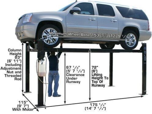 Atlas Garage PRO8000 8,000 lb 4-Post Lift