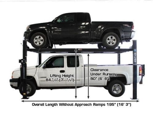 Atlas Garage PRO8000EXT-L 8,000 lb Extra Tall/Extra Long 4-Post Lift